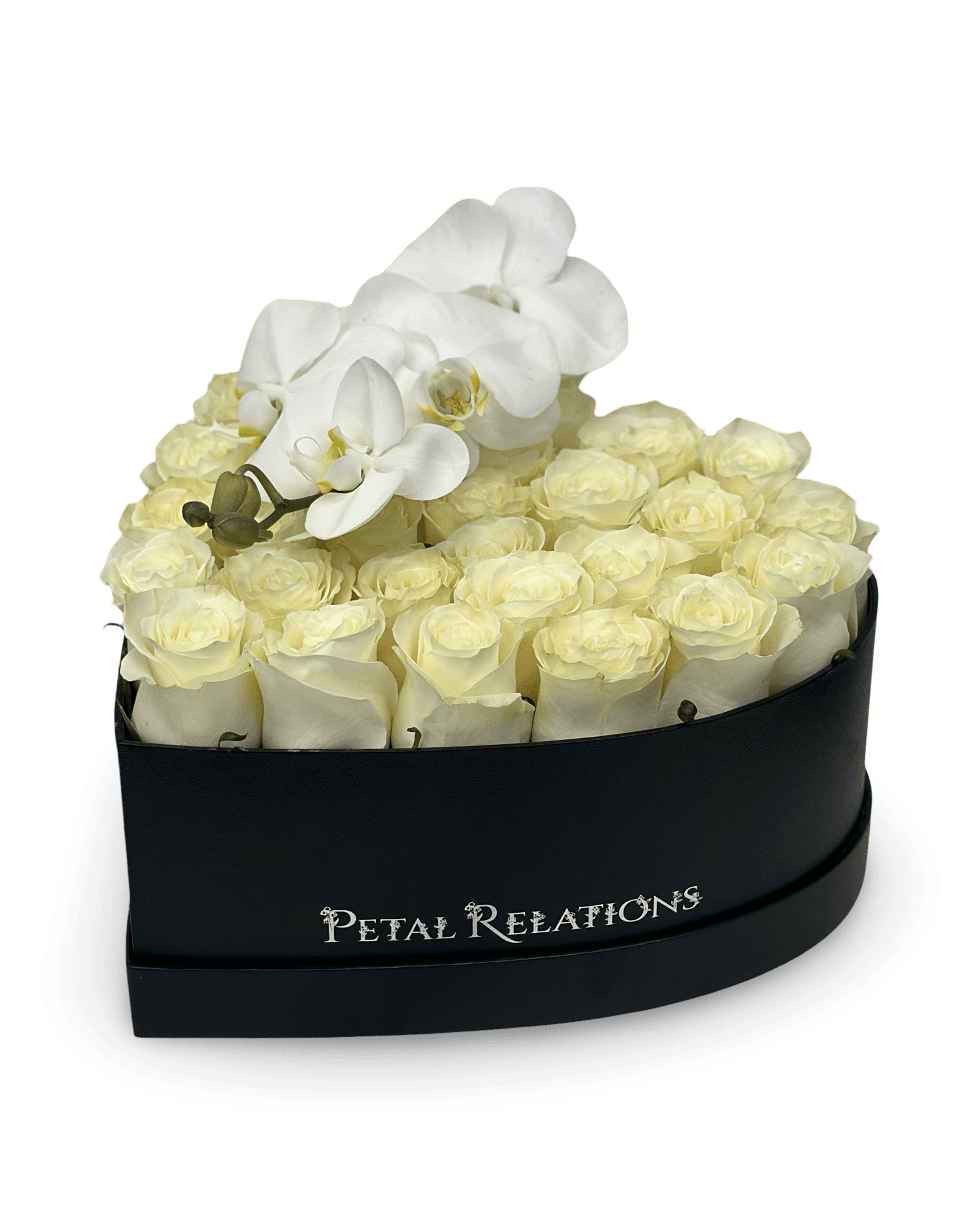 Be Mine in White with Phalaenopsis Orchid - Petal Relations LA