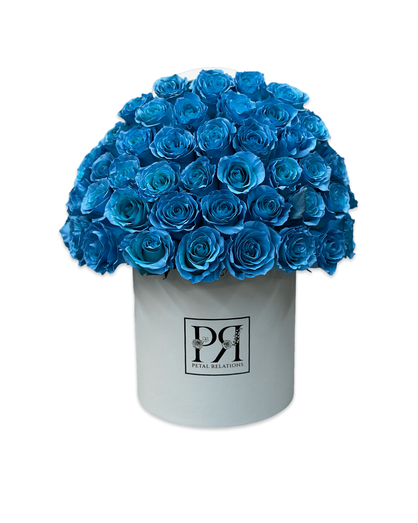 Light Blue Simply Rose in a Box - Petal Relations LA