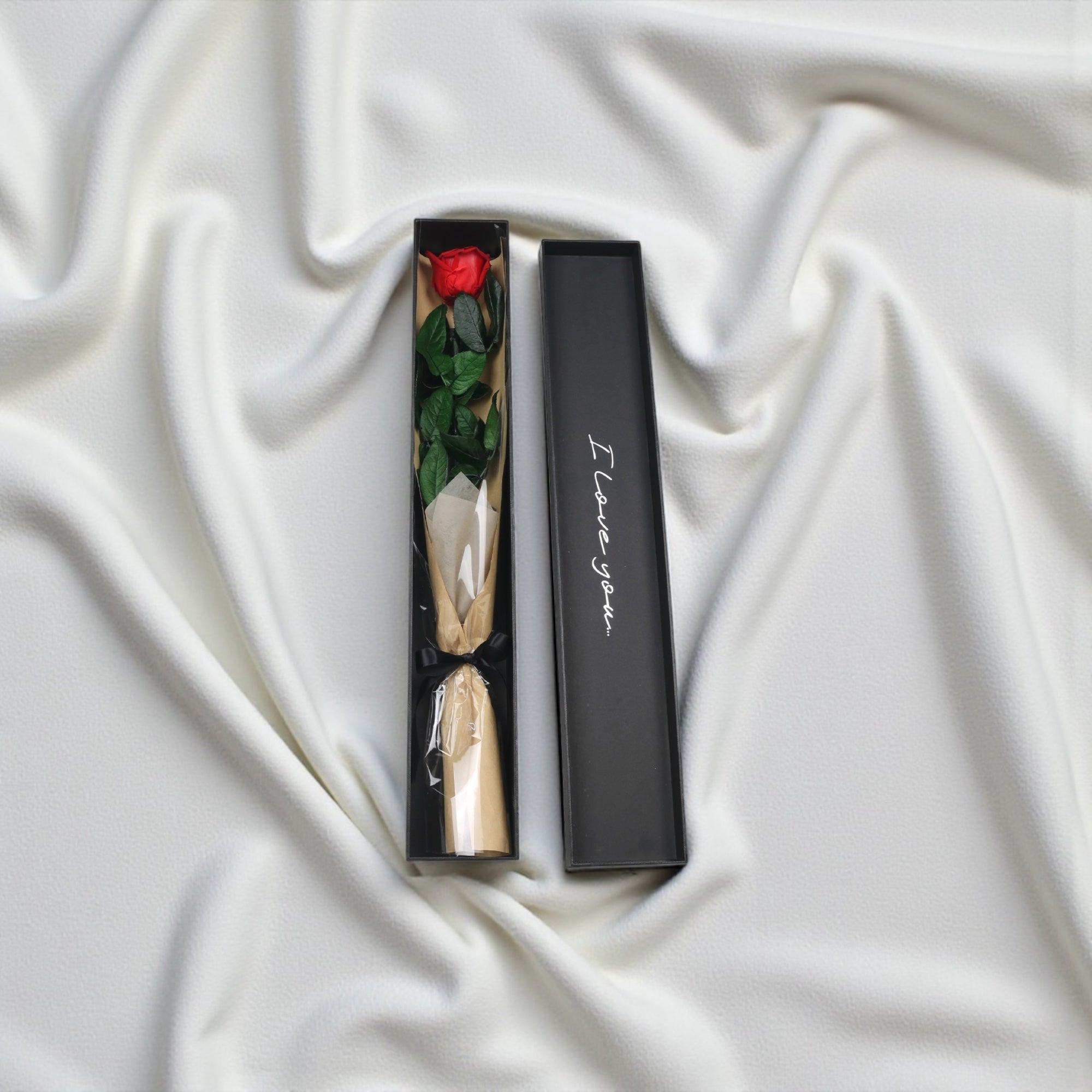 Long Stem Forever Red Rose - Petal Relations LA