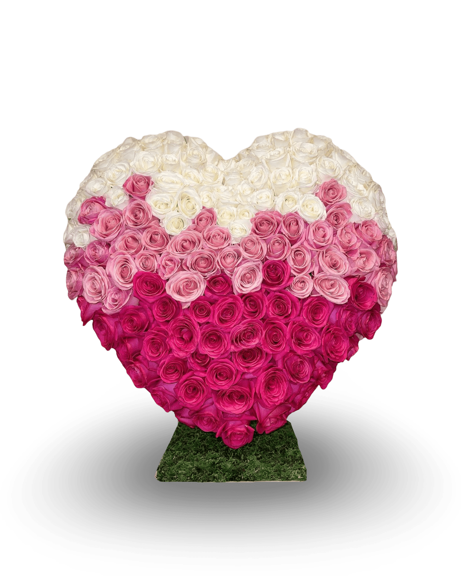 PR Standing Heart: Pink Ombre - Petal Relations LA