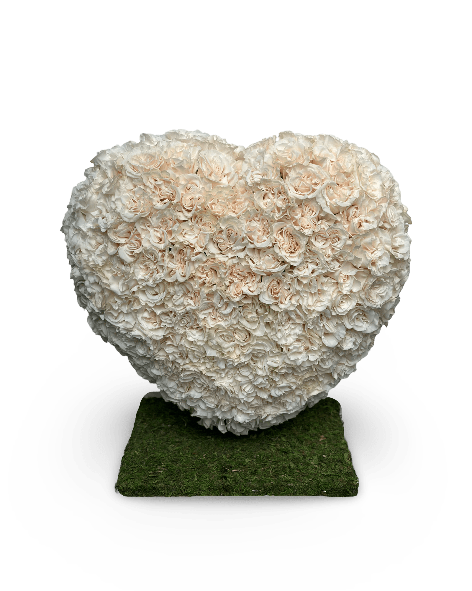 PR Standing White Heart - Petal Relations LA