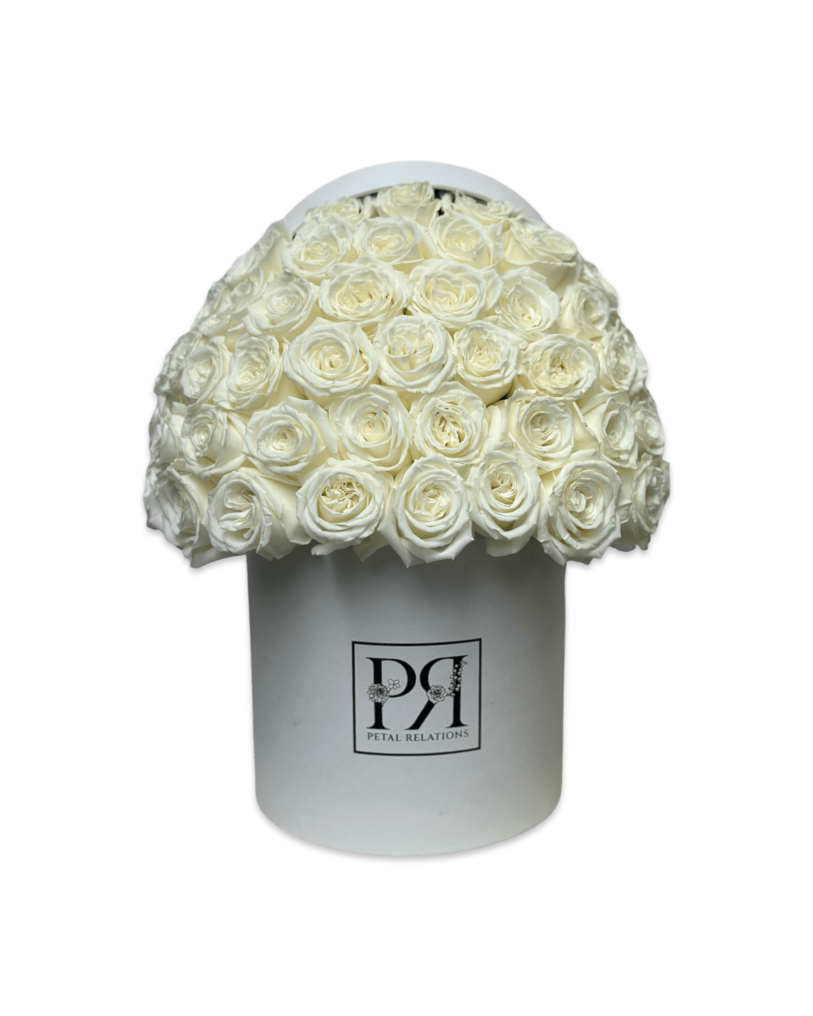 White Simply Rose in a Box - Petal Relations LA